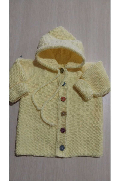 Hand Knitted Baby Cardigan Handmade Baby Knit Cardigan - PAPATYAM