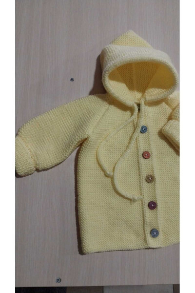 Hand Knitted Baby Cardigan Handmade Baby Knit Cardigan - 3