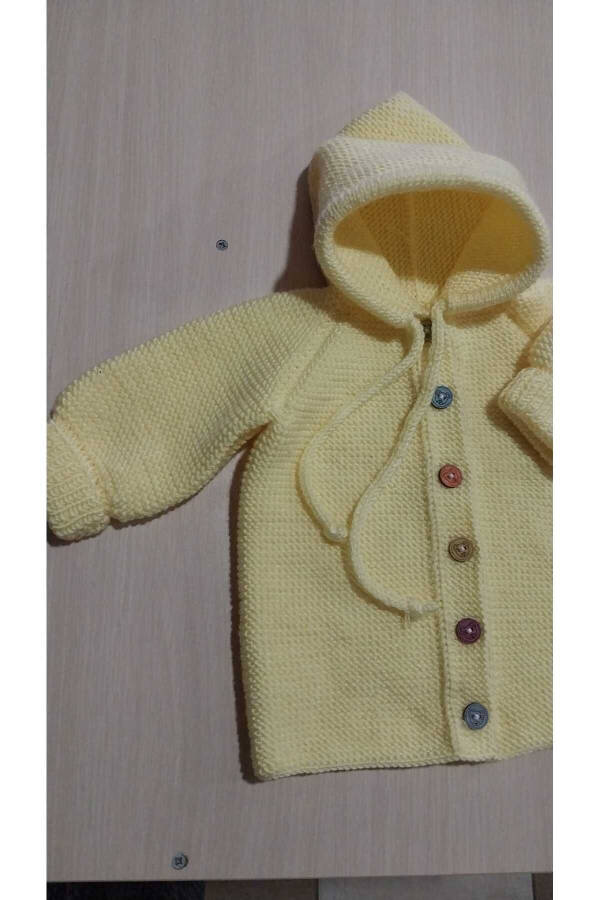Hand Knitted Baby Cardigan Handmade Baby Knit Cardigan - 3