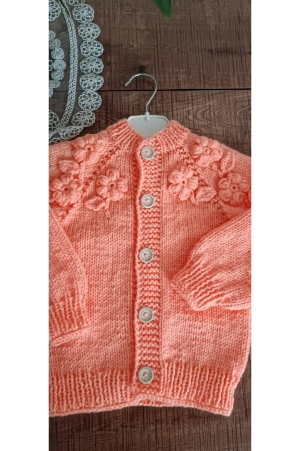 Hand-Knitted Baby Girl Cardigan - 2