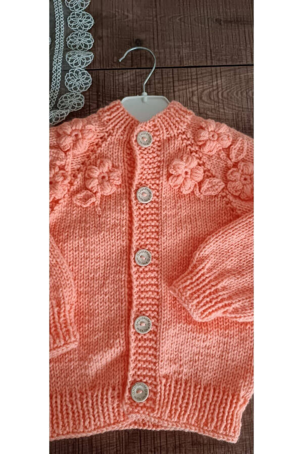 Hand-Knitted Baby Girl Cardigan - 3