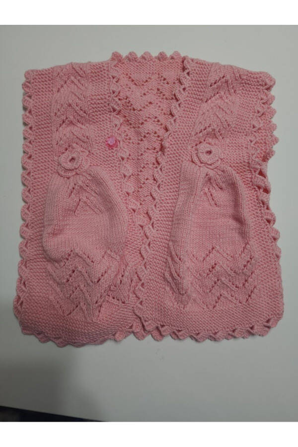 Hand knitted baby vest - 1