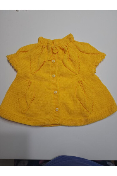 Hand-knitted baby vest - 1