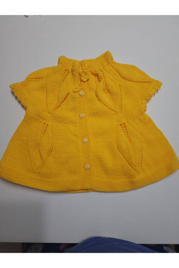 Hand-knitted baby vest - 1