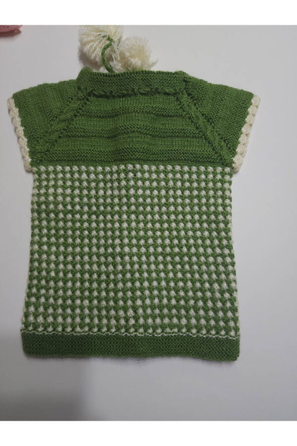 Hand knitted baby vest - 2