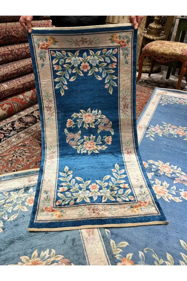 Hand Woven Chinese Silk Runner 3 Pieces Available Size 303x70 - 7