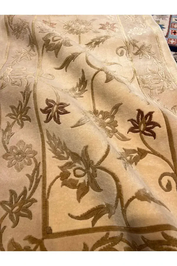 Hand-woven Dalyana Runner, First Class Quality Silk Wool Blend, Thinly Woven, 4x80 cm - 6