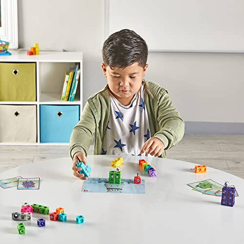 Hand2mind MathLink Küpleri Numberblocks 1-10 Aktivite Seti, 30 Ön Okul Öğrenme Etkinliği, Sayma Bloklar, Bağlantılı Küpler, Çocuklar İçin Eğitici Oyuncaklar, Sayı Oyunları, Matematik Manipülatörleri Anaokulu - 4