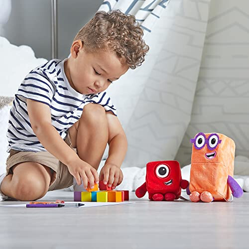 hand2mind Numberblocks One & Two Playful Pals, Plush Figure Toys, Numbers for Toddlers, Preschool Math Learning Toys, Stuffed Animal Plushies, Counting Blocks, Soft Stuffies, Kids Birthday Gifts﻿﻿﻿﻿ - hand2mind (1)