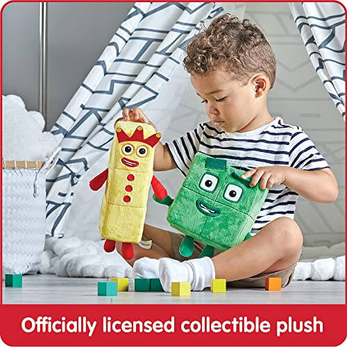 hand2mind Numberblocks Three & Four Playful Pals, Plush Figure Toys, Numbers for Toddlers, Preschool Math Learning Toys, Stuffed Animal Plushies, Counting Blocks, Soft Stuffies, Kids Birthday Gifts - 2