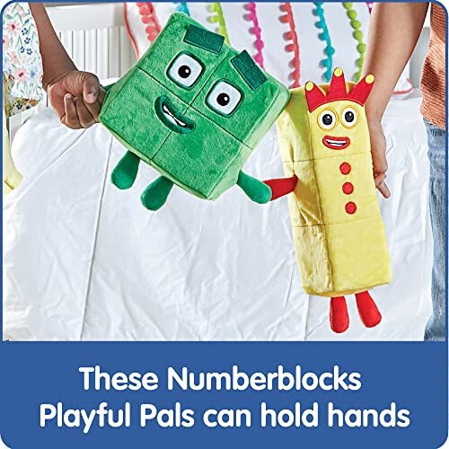 hand2mind Numberblocks Three & Four Playful Pals, Plush Figure Toys, Numbers for Toddlers, Preschool Math Learning Toys, Stuffed Animal Plushies, Counting Blocks, Soft Stuffies, Kids Birthday Gifts - 5