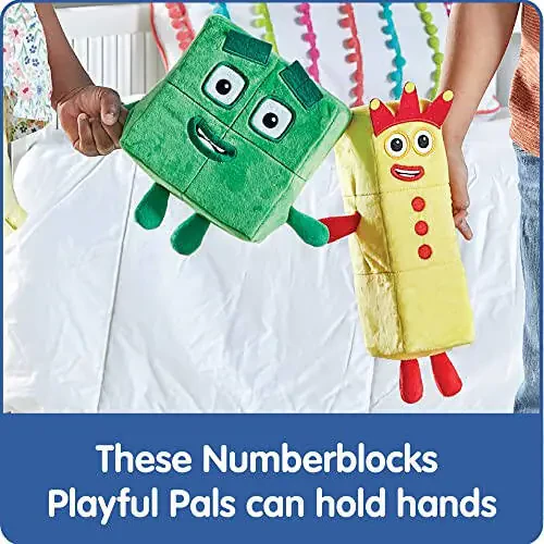 hand2mind Numberblocks Three & Four Playful Pals, Plush Figure Toys, Numbers for Toddlers, Preschool Math Learning Toys, Stuffed Animal Plushies, Counting Blocks, Soft Stuffies, Kids Birthday Gifts - 5