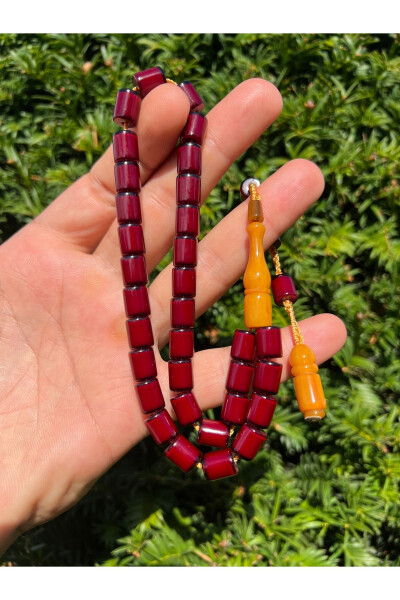 Handcrafted amber prayer beads. High quality and elegant design. - 1