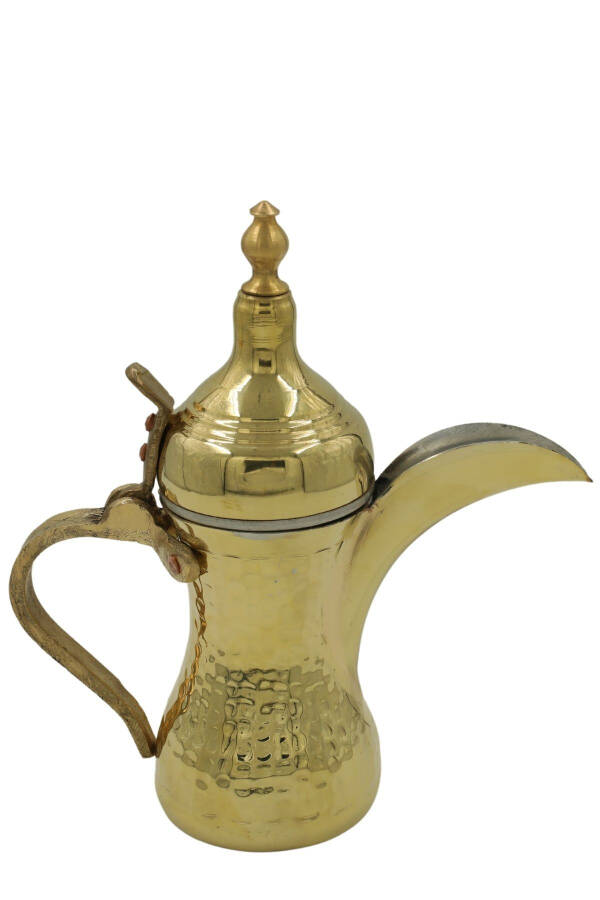 Handcrafted Hammered Mırra Coffee Pot 22 CM - 4