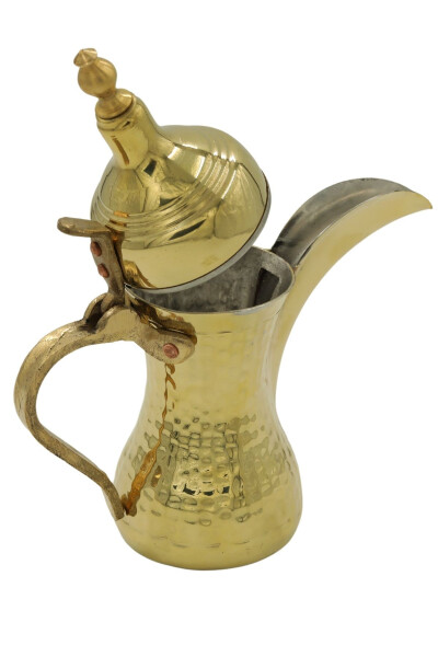 Handcrafted Hammered Mırra Coffee Pot 22 CM - 5