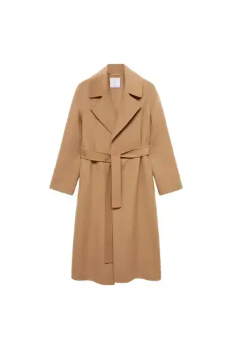 Handmade Belted Wool Coat - MANGO (1)