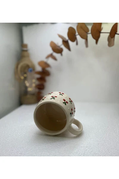 Handmade Cherry Mug Gift - ŞEFFAFAVM (1)