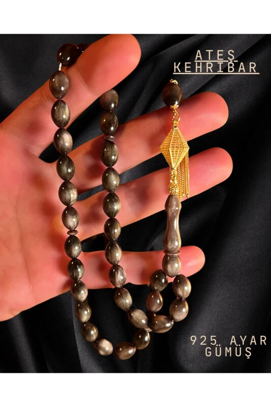 Handmade Fire Amber Tesbih – Silver Design And Elegance - ERBAB I KEHRIBAR