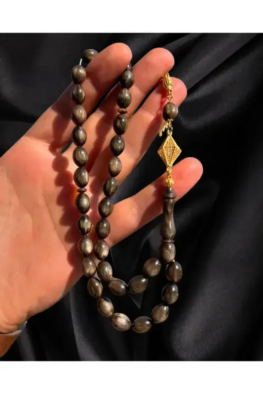 Handmade Fire Amber Tesbih – Silver Design And Elegance - 3