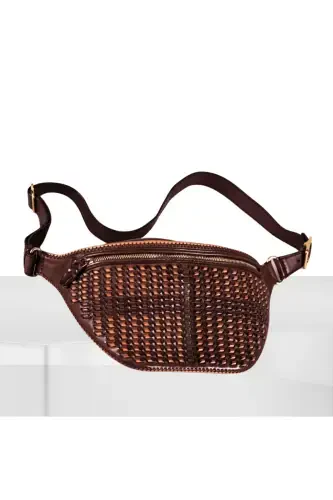 Handmade Leather Belt Bag (Selp)-BROWN - 3