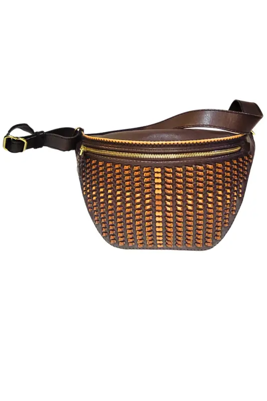 Handmade Leather Belt Bag (Selp)-BROWN - GÖN