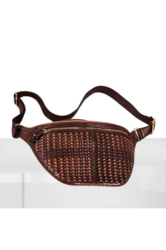 Handmade Leather Belt Bag (Selp)-BROWN - 3