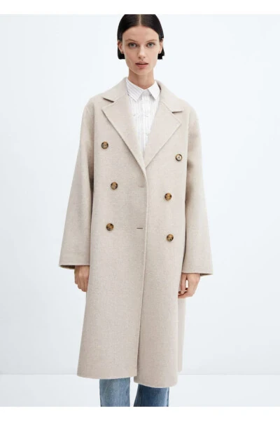 Handmade oversized wool coat - MANGO