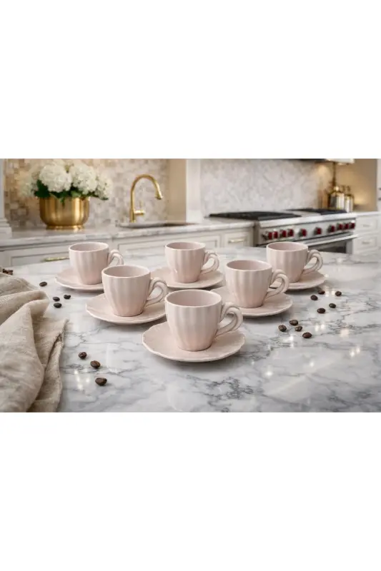 Handmade Spiral Coffee Cup Set - 5