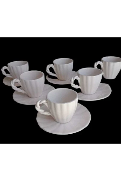 Handmade Spiral Coffee Cup Set - 17
