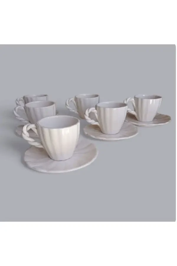 Handmade Spiral Coffee Cup Set - 20