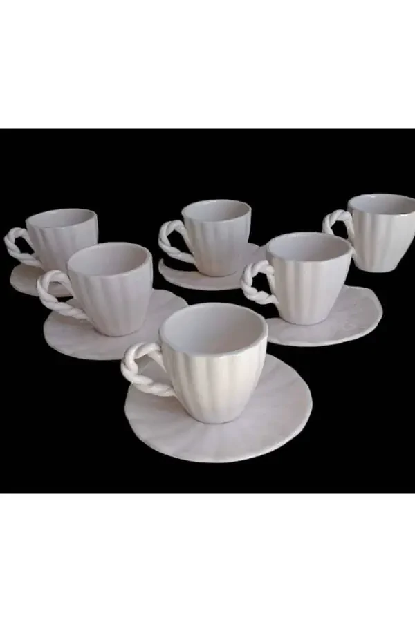 Handmade Spiral Coffee Cup Set - 1