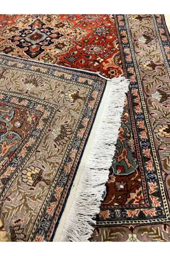 Handwoven Kayseri Hacılar Weaving First Class Quality Root Dye 1..20-Tile - 7