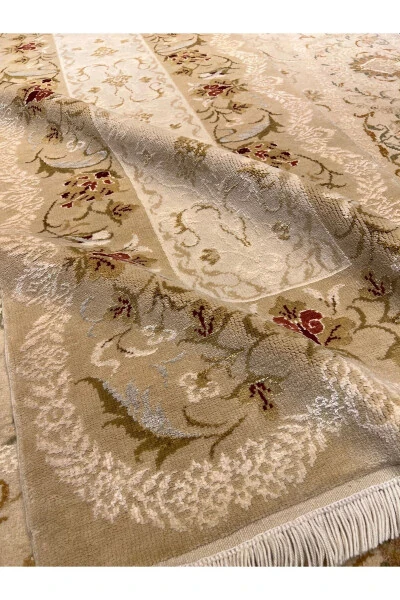 Handwoven Ottoman Usak runner silk wool blend 300x80 - 6