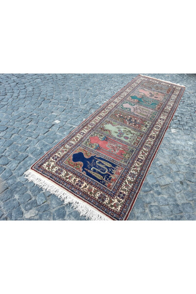Handwoven Wool Kayseri Pure Rug Runner - 103x310 Cm - Rnr10 - EL DOKUMASI IPEK HALI (1)