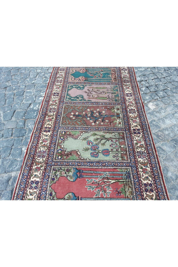 Handwoven Wool Kayseri Pure Rug Runner - 103x310 Cm - Rnr10 - 4