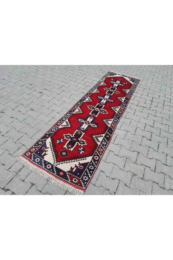 Handwoven Wool Underlay Runner Rug - 77x280 Cm- Rnr103 - 3
