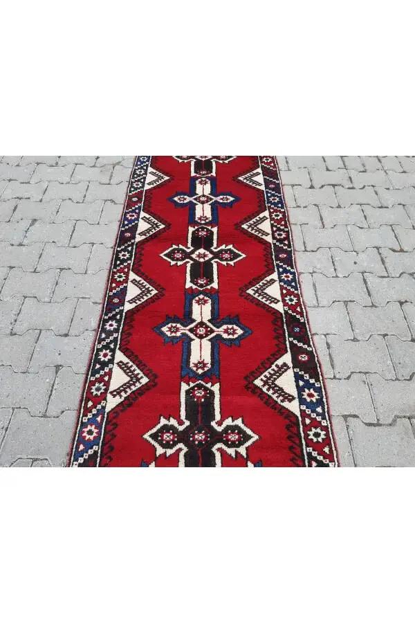 Handwoven Wool Underlay Runner Rug - 77x280 Cm- Rnr103 - 2