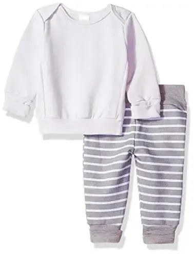 Hanes Baby Girls' Ultimate Baby Flexy Adjustable Fit Jogger bilan Sviter To'plami 