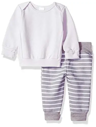 Hanes Baby Girls' Ultimate Baby Flexy Adjustable Fit Jogger bilan Sviter To'plami - 1