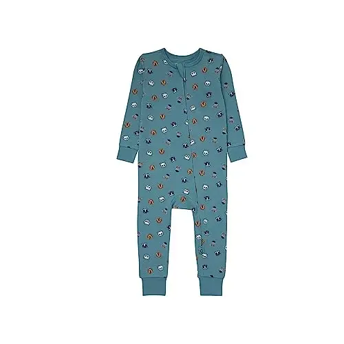 Hanes Baby Pure Comfort Organic Uzun Qollu Oyoqsiz Uyqu va O'yin, Chaqaloqlar uchun Kombinezon, O'g'il va Qiz bolalar uchun 