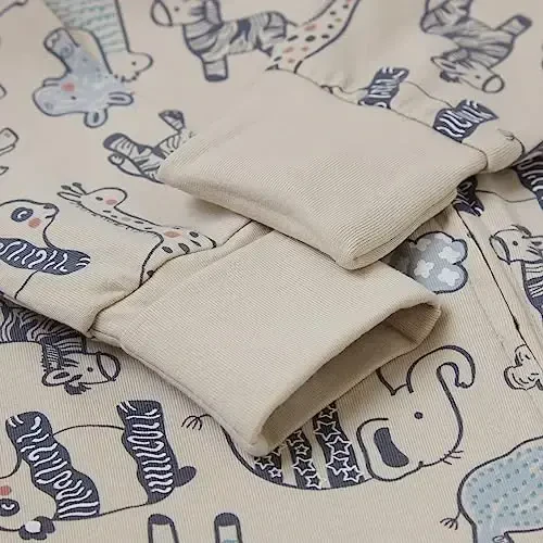 Hanes Baby Pure Comfort Organic uzun yengli, oyoqsiz uyqu uchun kombinezon, chaqaloqlar uchun o'yin kostyumi, o'g'il bolalar va qizlar - 4