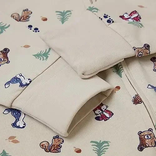 Hanes Baby Pure Comfort Organic Long Sleeve Footless Sleep N' Play, Infant Playsuit, Boys & Girls - 4