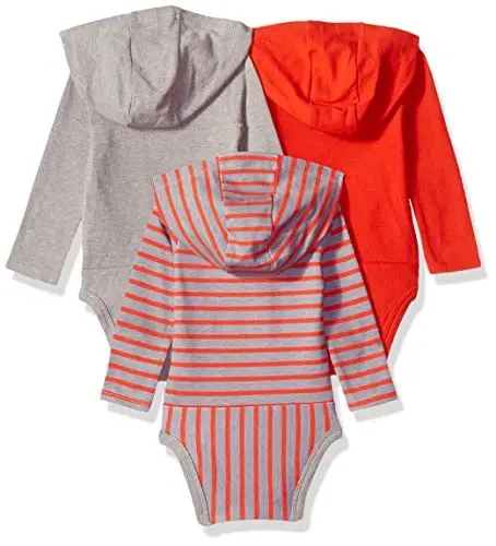 Hanes Baby Uzun Kollu Body, Ultimate Body Kapüşonlu Erkek ve Kız Çocuk, 3'lü paket - HANES (1)