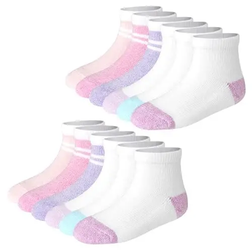 Hanes Baby and Toddler, Non-Slip Grip Ankle Socks, Boys' and Girls', Multipacks - 2