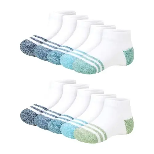 Hanes Toddler Low-Cut Socks Pack - 10-Pack Pure Comfort for & Organic Cotton Blend - 1
