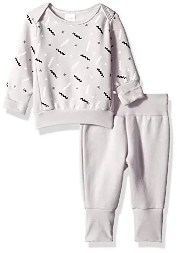 Hanes Ultimate Baby Flexy Adjustable Fit Jogger with Sweatshirt Set - 1