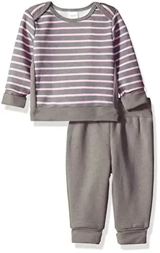 Hanes Ultimate Baby Flexy Adjustable Fit Jogger with Sweatshirt Set 
