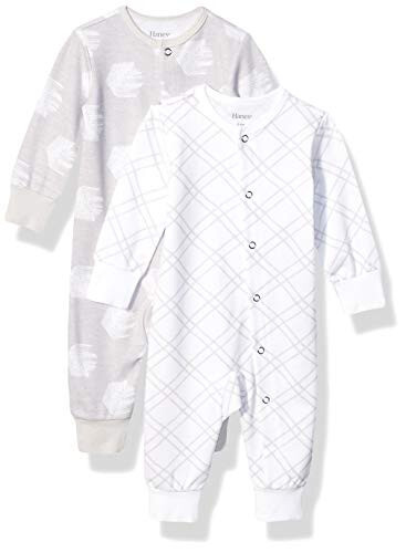 Hanes Unisex-Baby Hanes Baby Sleep & Play Suits, Ultimate Flexy Pajamas For Boys & Girls, 2-Pack - 13