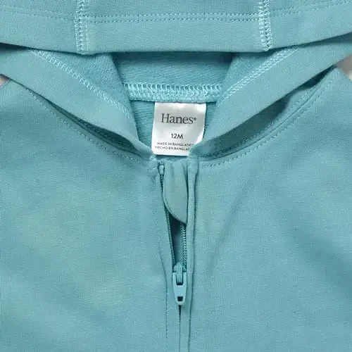 Hanes unisex-baby Pure Comfort Organic Hoodie, French Terry Full-zip Hooded Sweatshirt, Infant Boys & Girls - 3