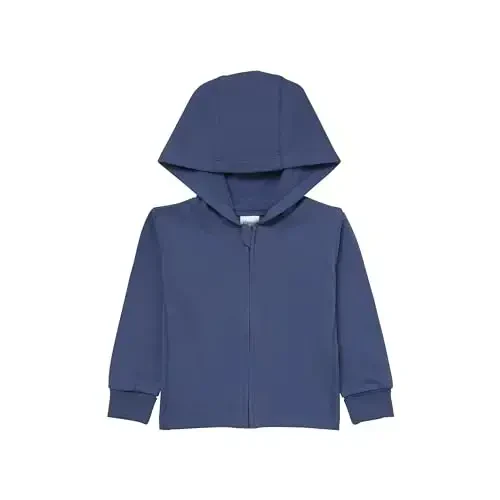 Hanes unisex-baby Pure Comfort Organic Hoodie, French Terry Full-zip Hooded Sweatshirt, Infant Boys & Girls - HANES